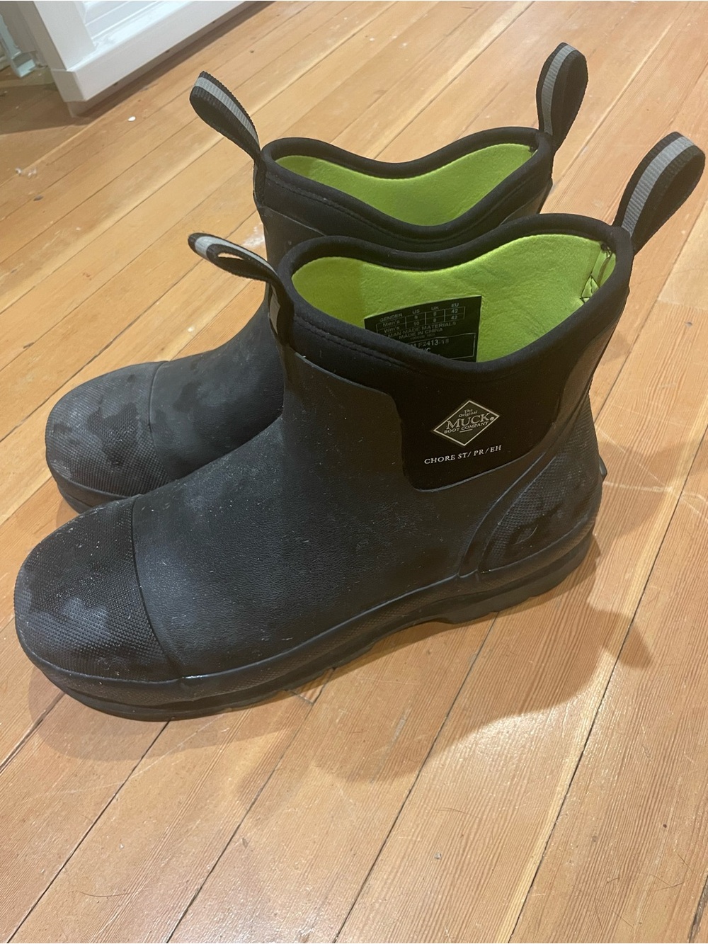 The original muck boot company steel toe rubber boots men’s size 9